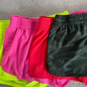 4 pair of running shorts